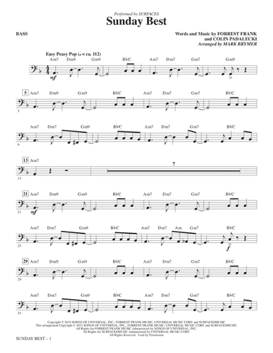 Sunday Best (arr. Mark Brymer) - Bass
