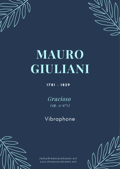 Gracioso Op 51 n2 (Mauro Giuliani) for Vibraphone