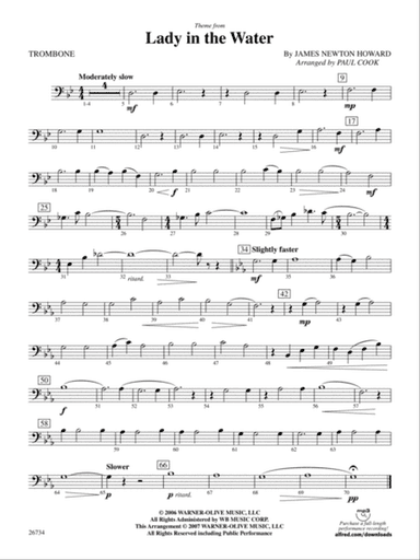 Lady in the Water: 1st Trombone