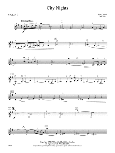 City Nights: 2nd Violin