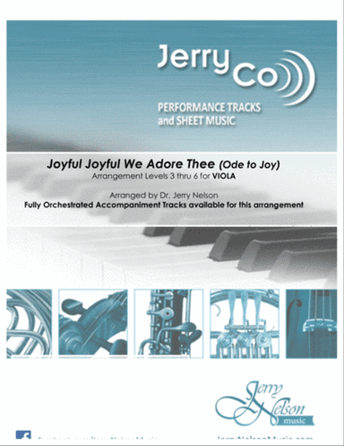 Joyful Joyful We Adore Thee (Arrangements Level 3-6 for VIOLA + Written Acc) Hymns