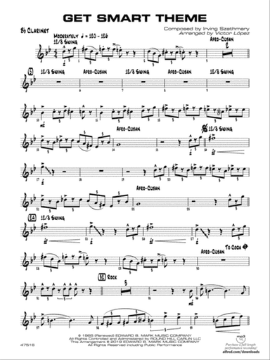 Get Smart Theme: 1st B-flat Clarinet