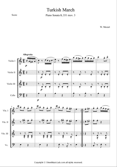 Turkish march (Piano sonata k.331 mov.3)