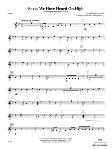 Saxes We Have Heard on High: Oboe