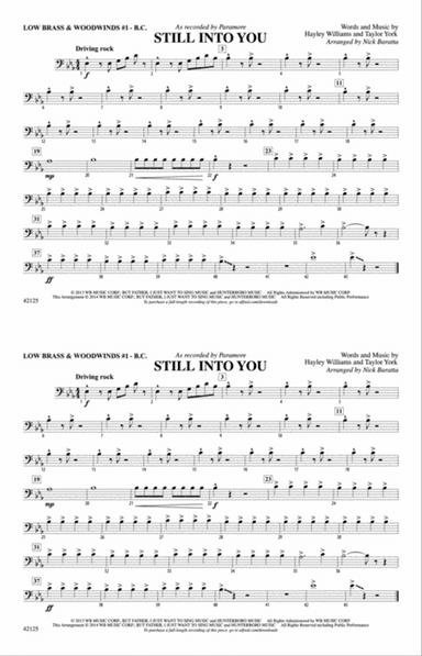 Still into You: Low Brass & Woodwinds #1 - Bass Clef