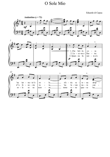 'O sole mio