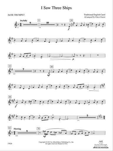 I Saw Three Ships: 3rd B-flat Trumpet