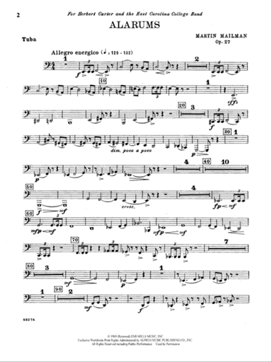 Alarums, Op. 27: Tuba