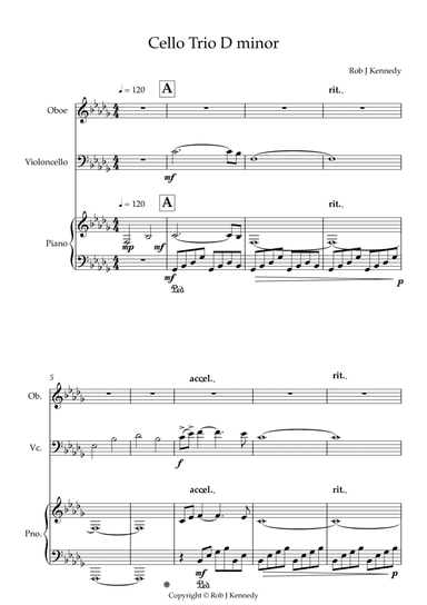 Trio for Oboe Cello and Piano Movement 1