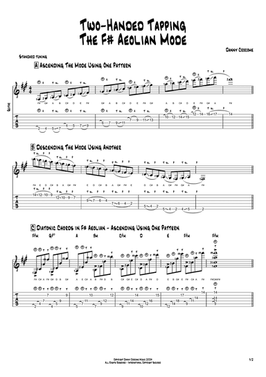 Two-Handed Tapping The F# Aeolian Mode
