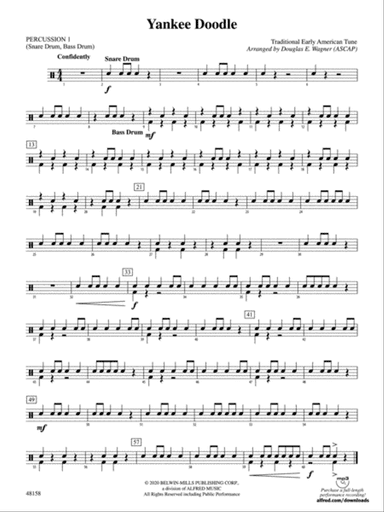 Yankee Doodle: 1st Percussion