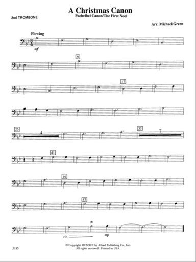 A Christmas Canon (Pachelbel Canon / The First Noel): 2nd Trombone