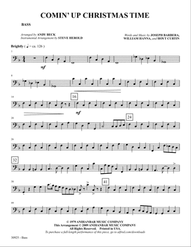 Comin' Up Christmas Time: String Bass