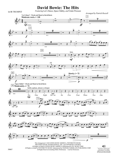 David Bowie: The Hits: 1st B-flat Trumpet
