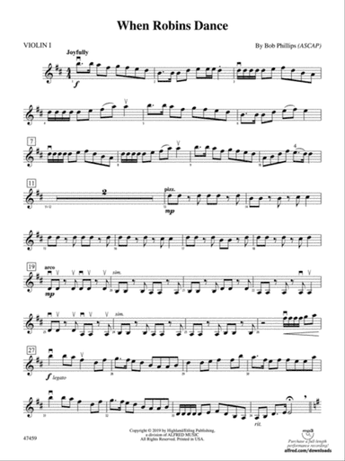 When Robins Dance: 1st Violin