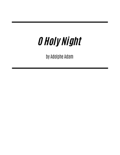 O Holy Night (for Voice and Guitar)