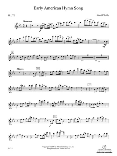 Early American Hymn Song: Flute