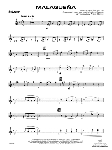 Malagueña: 1st B-flat Clarinet