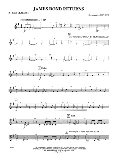 James Bond Returns: B-flat Bass Clarinet