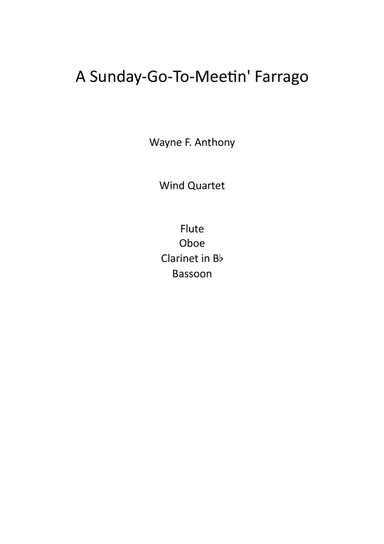 A Sunday-Go-To-Meetin' Farrago