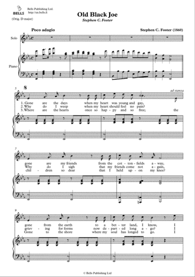 Old Black Joe (E-flat Major)