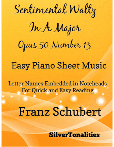 Sentimental Waltz in A Major Opus 50 Number 13 Easy Piano Sheet Music