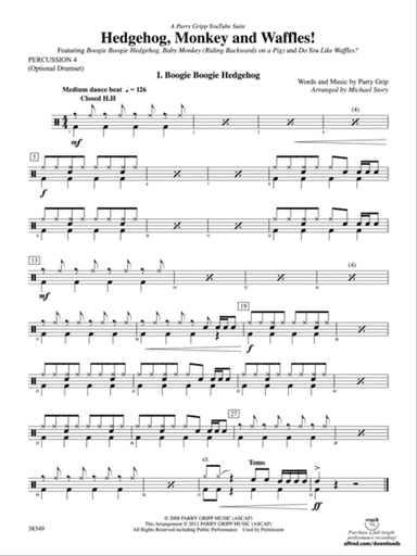 Hedgehog, Monkey and Waffles!: 4th Percussion