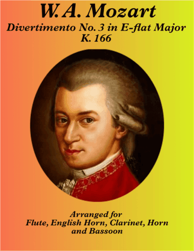 Mozart: Divertimento No. 3 in Eb Major, K. 166 for Woodwind Quintet (English Horn)