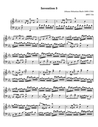 Invention 5 BWV 776