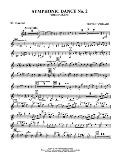 Symphonic Dance No. 2: E-flat Soprano Clarinet