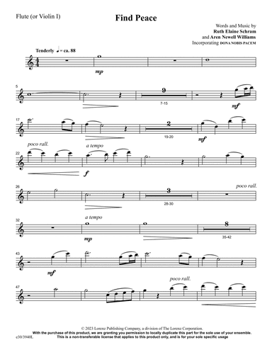 Find Peace - Downloadable Instrumental Parts