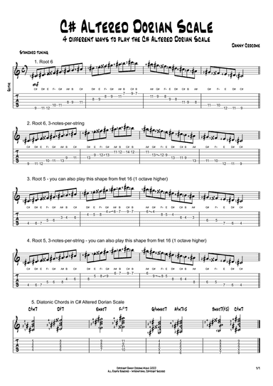 C# Altered Dorian Scale (4 Ways to Play)