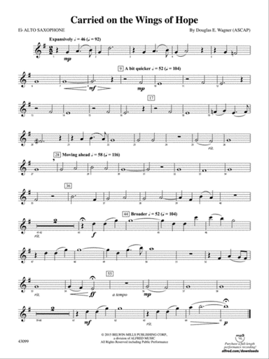 Carried on the Wings of Hope: E-flat Alto Saxophone
