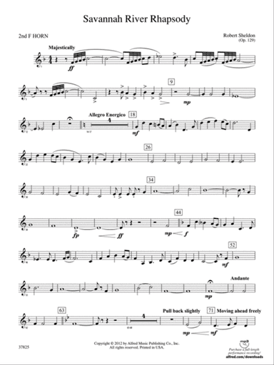 Savannah River Rhapsody: 2nd F Horn