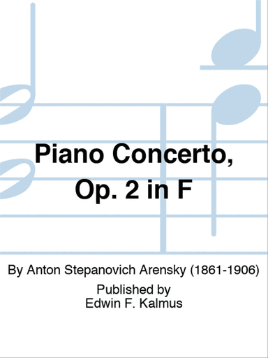 Piano Concerto, Op. 2 in F