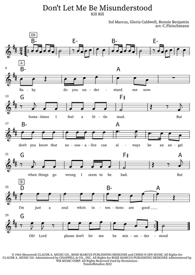 Don't Let Me Be Misunderstood