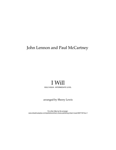I Will