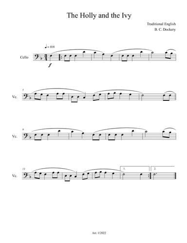 The Holly and the Ivy (Cello Solo)