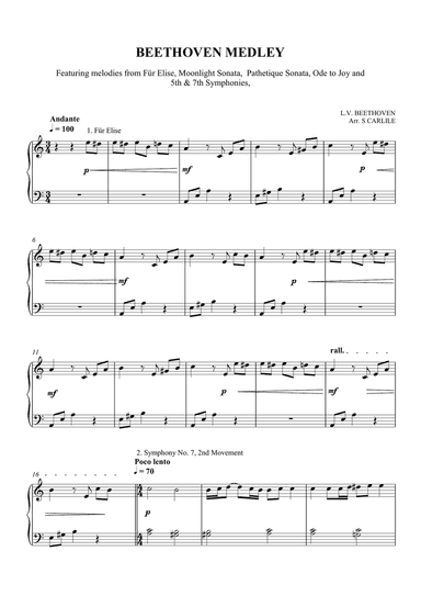 Beethoven Medley (Easier Version)