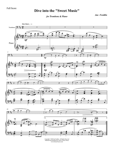 Dive Into The Sweet Music for Trombone and Piano