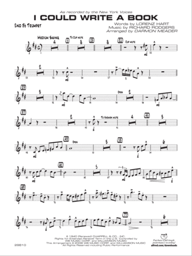 I Could Write a Book: 2nd B-flat Trumpet