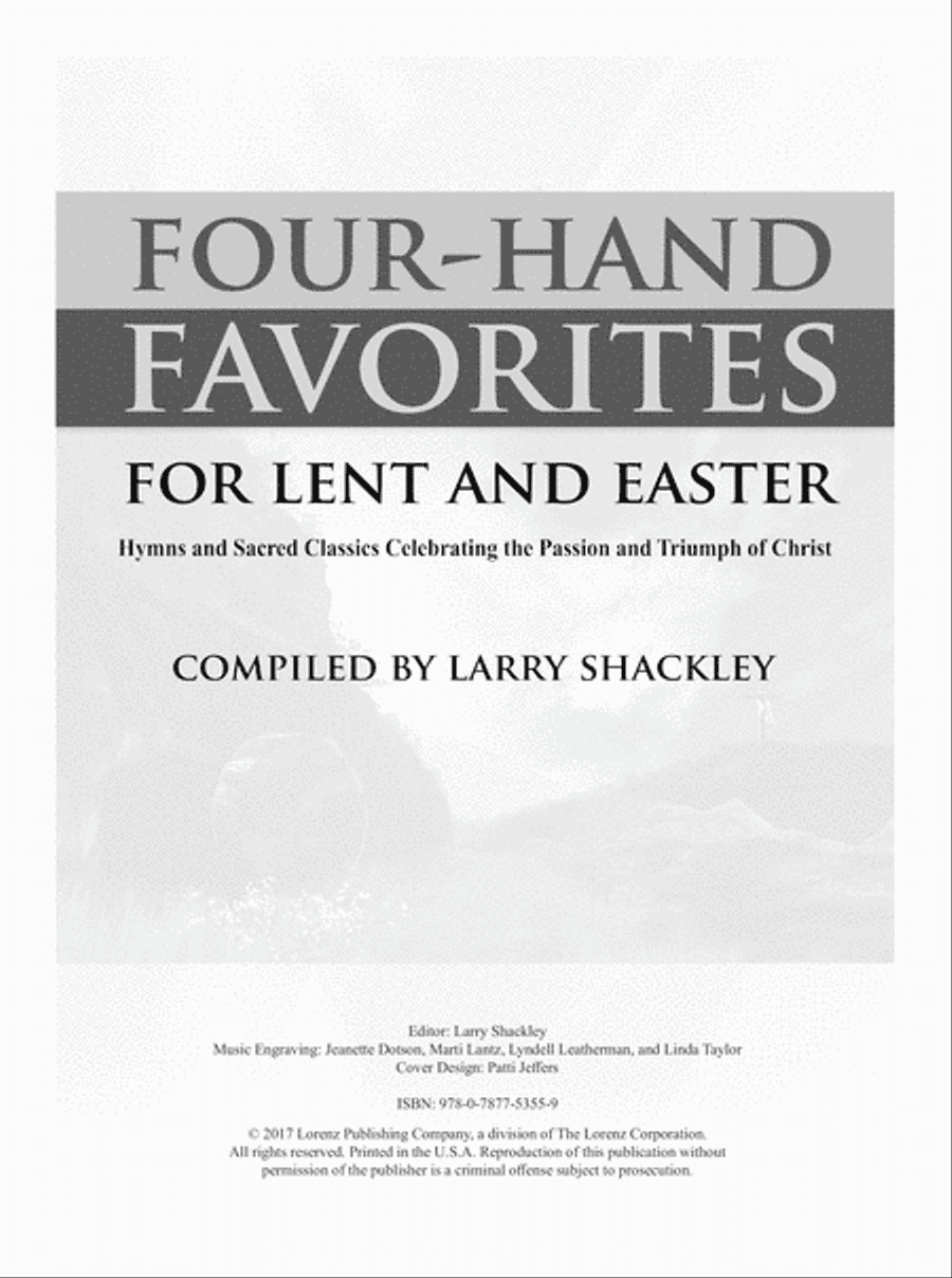 Four-Hand Favorites for Lent and Easter