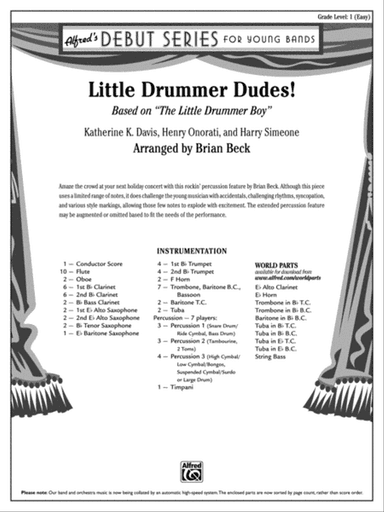 Little Drummer Dudes!: Score