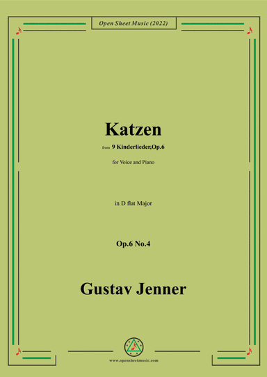 Jenner-Katzen,in D flat Major,Op.6 No.4