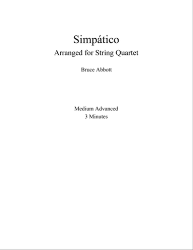 Simpático (Arranged for String Quartet)