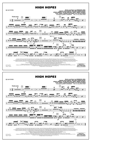 High Hopes (arr. Matt Conaway) - Quad Toms