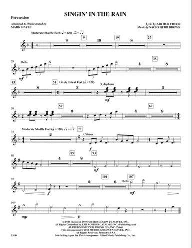 Singin' in the Rain: 1st Percussion
