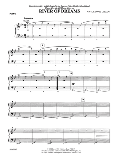 River of Dreams: Piano Accompaniment