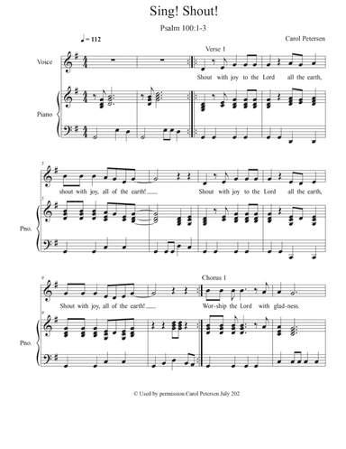 Sing! Shout! Psalm 100, 1-3