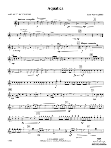Aquatica: E-flat Alto Saxophone